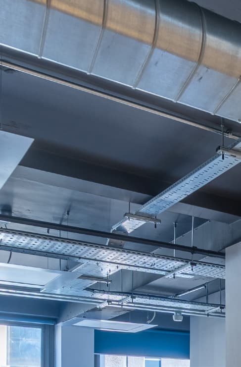 Orange cycle lockers in the secure cycle hub